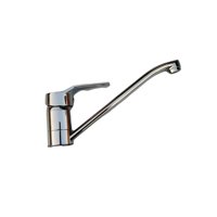 Alday - Llave Monomando Cuello Largo Para Baño Ares En Acero Inoxidable