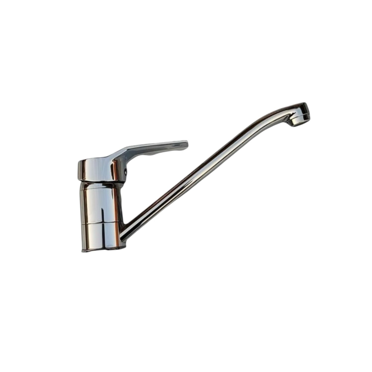 Alday - Llave Monomando Cuello Largo Para Baño Ares En Acero Inoxidable