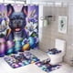 thumbnail image 1 of Bulldog francés-theme 4-Piece Shower Curtain Set with Rugs, Waterproof Bathroom Decor Set Includes Bath Mat, U-Shaped Rug, Toilet Lid Cover and Curtain with Hooks, 1 of 6