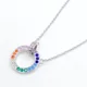 thumbnail image 3 of Conjunto Aros Y Collar Circonitas Colores Pride, Plata 925 Plateado, 3 of 5