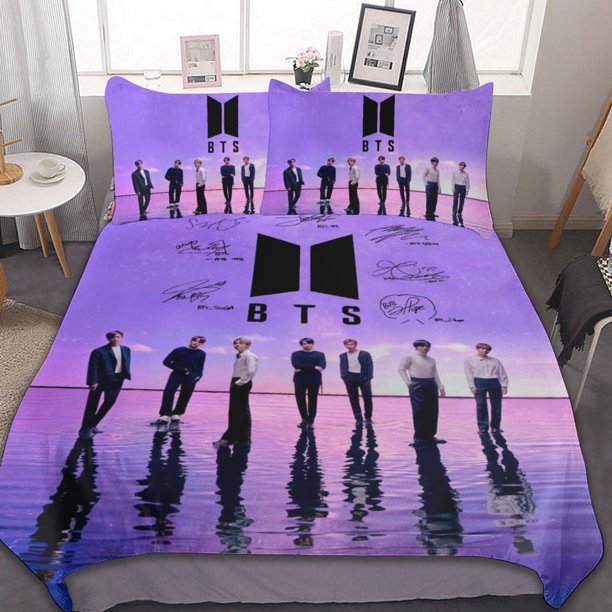 Kpop BTS Duvet Cove Bedding Set 3D Print Bedding Comforter Cover Duvet Cover
