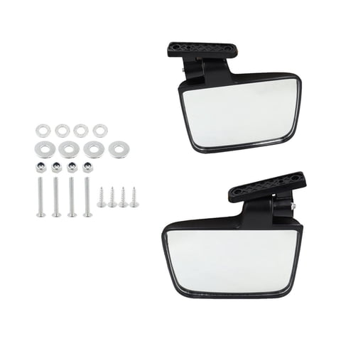 Magideal - Espejos De Carrito De Golf Espejos Retrovisores Laterales Plegables Anchos Ajustables Que Ayudan A Evitar Puntos Ciegos Robusto Fácil Instalación Cara