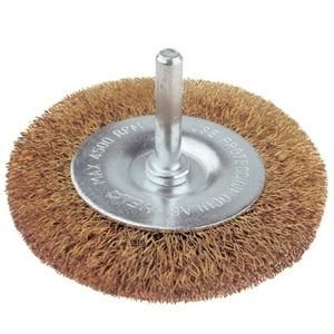 Grata Circular Latón Ondulado 4"" (100Mm) - Calibre 0,2Mm - Vástago 1/4'' - Hela