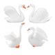 thumbnail image 1 of 4x Mini Figuras De Cisnes, Adorno De Mesa Pequeño De Resina Para Escritorio, Estantería De Patio, 1 of 5