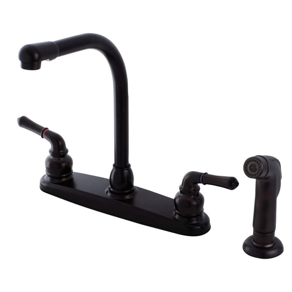 Kingston Brass FB755SP Grifo de cocina Magellan de 7 pulgadas de alcance del caño, centros de 8 pulg