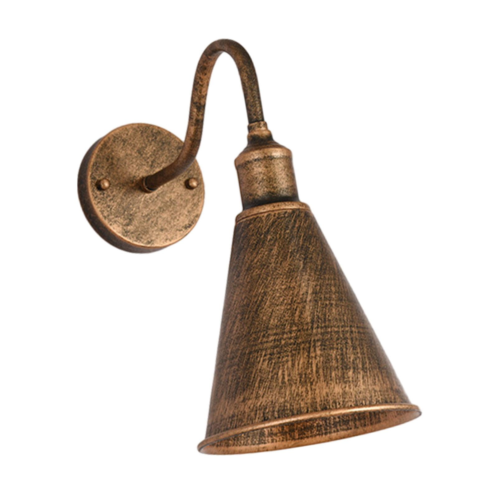 Ioensy - Lámpara De Aplique De Hierro Para Exteriores, Iluminación De Pared Para Granja, Patio, Cocina, 35cm, Antiguo