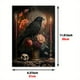 thumbnail image 3 of 1pc Gothic Crow Raven Skull Flowers & Candles Canvas Wall Art for Home Decor - Abstract Art Painting with Vibrant Colors - Perfect for Bathroom, Bedroom, Office, and Living Room - No Frame Needed, 3 of 5
