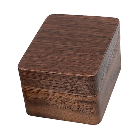 Ioensy - Joyero De Madera Anillos De Ceremonia De Boda Caja Para Portador Estuche De Viaje Escaparate Blanco