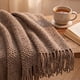 thumbnail image 5 of Manta Decorativa Café Con Flecos Pie De Cama Y Sofá, 5 of 11