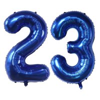 Globos Ebaijquo Con El Número 23, Papel De Aluminio Azul Marino, 40 Cm