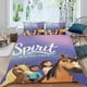 thumbnail image 2 of Spirit: Corre Libre Conjunto de sábanas temático, trío de piezas, cómodo y amigable con la piel, diseño único, regalo de decoración para el hogar para familiares, amigos y fans,140X210cm, 2 of 6
