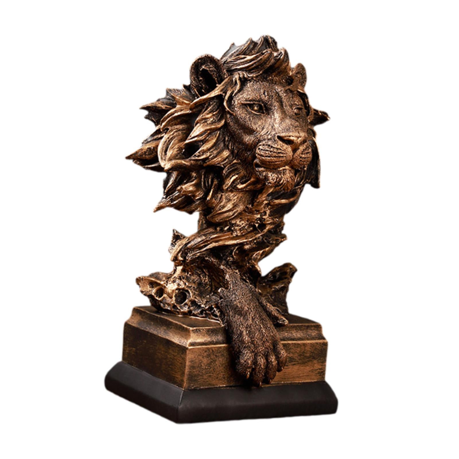 Bothyi - La Estatua Del León Hace La Escultura Realista Del León De La Colección Para El Estante Del Escritorio Del Gabinete