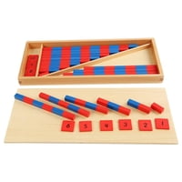 Magideal - Varillas Montessori Con Números Rojos Y Azules, Juegos De Matemáticas, Varillas Para Contar, Barras Prácticas De Aprendizaje De Madera Para Guardería,