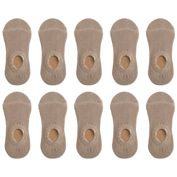 10 pares de calcetines tobilleros finos de corte bajo para mujer, calcetines casuales de color liso.