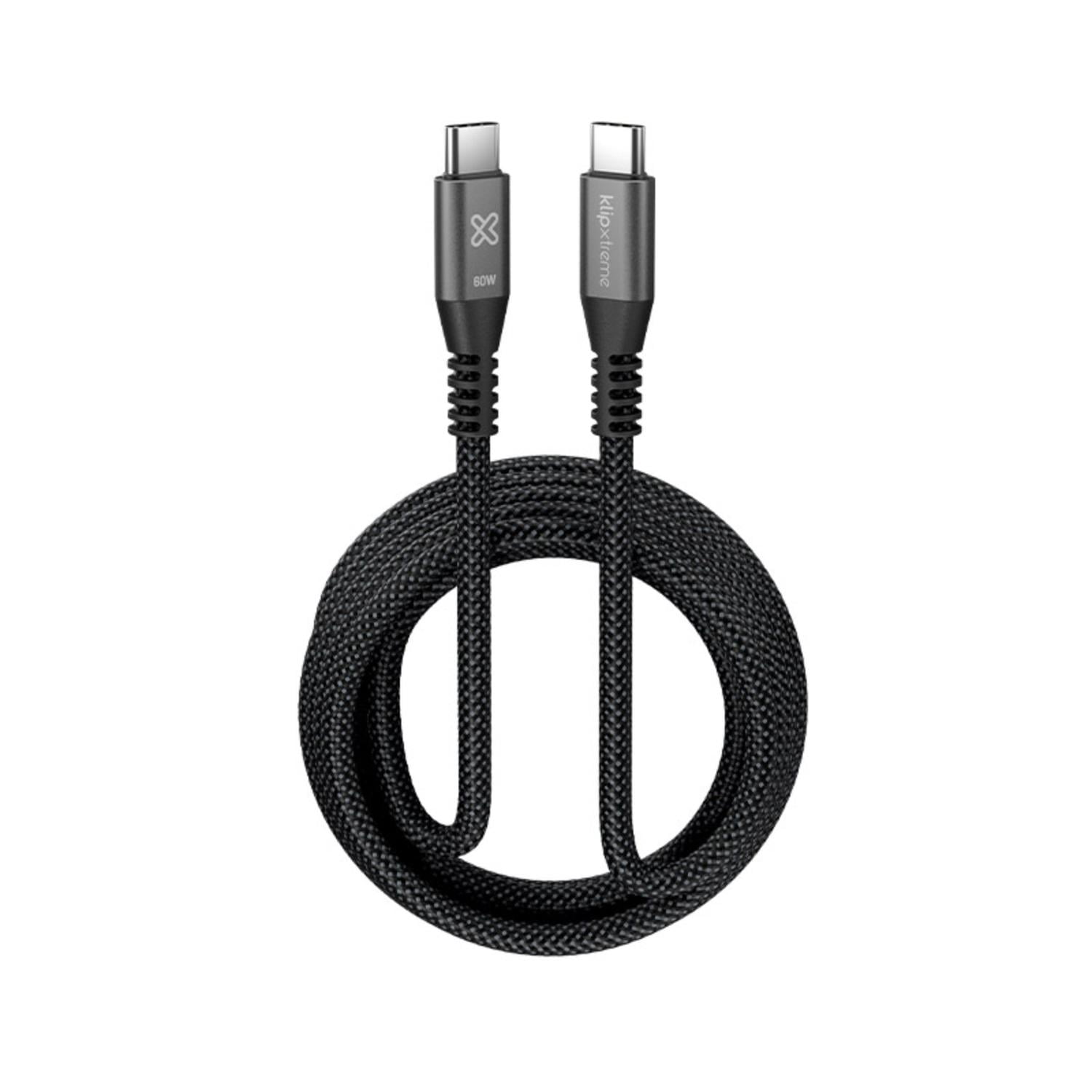 Klip Xtreme Cable Trenzado Usb-c Powergo 250 60w 3m