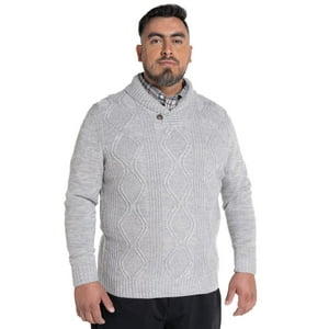 Kotting - Sweater Cuello Cruzado Gris 4Xl