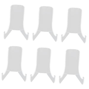 Magideal - 8 Soportes Para Platos De Acrílico, Soporte De Exhibición De Acrílico, Soporte De Marco De Fotos De Exhibición Transparente, Soporte De Libro De Cocin