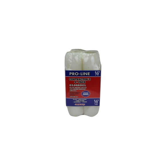Rodillos de pintura Arroworthy Pro-Line de 1/2 pulgada, paquete de 4
