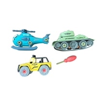 Oem - Set Automoviles Helicoptero Camion Carro Desarmable Militar