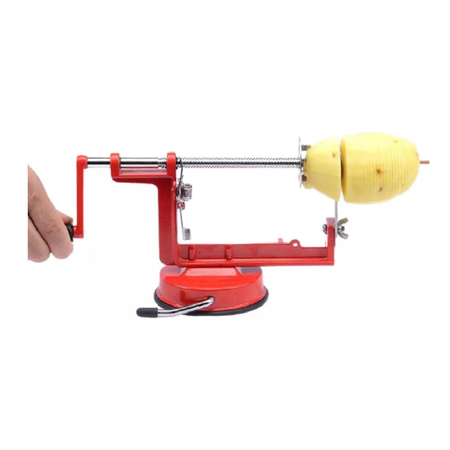 Disparo - Pelador De Papas En Espiral 22Cm Diseño Rojo Ergonomico