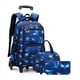 thumbnail image 1 of Kids School Bag With Wheels Rolling Backpack for Boy Wheeled School Bag 6 Wheels Trolley Bookbag Carry on Luggage with Lunch Bag, 1 of 3