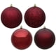 thumbnail image 1 of Set de adornos navideños Vickerman 6, borgoña, 4 bolas, 1 of 3