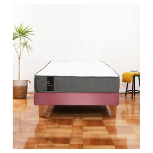 Latam Home - Cama Europea Zen Best 1.5 Plaza Tela Velvet Palo Rosa