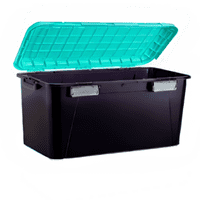Reyplast - Caja Organizadora Baul Movil Con Ruedas Almacenamiento 90 Litros