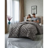 Mym Decohogar - Cubrecama Chiporro Diseño Geometrico Suave Y Abrigador Plaza Y Media