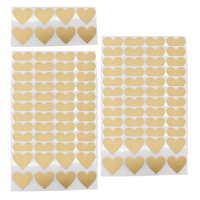 Magideal - Paquete De 300 Etiquetas Adhesivas De Corazón Para Despedida De Soltera, Creación De Un Producto Promocional Único, Regalo, Revelación De Género, Boda Dorado