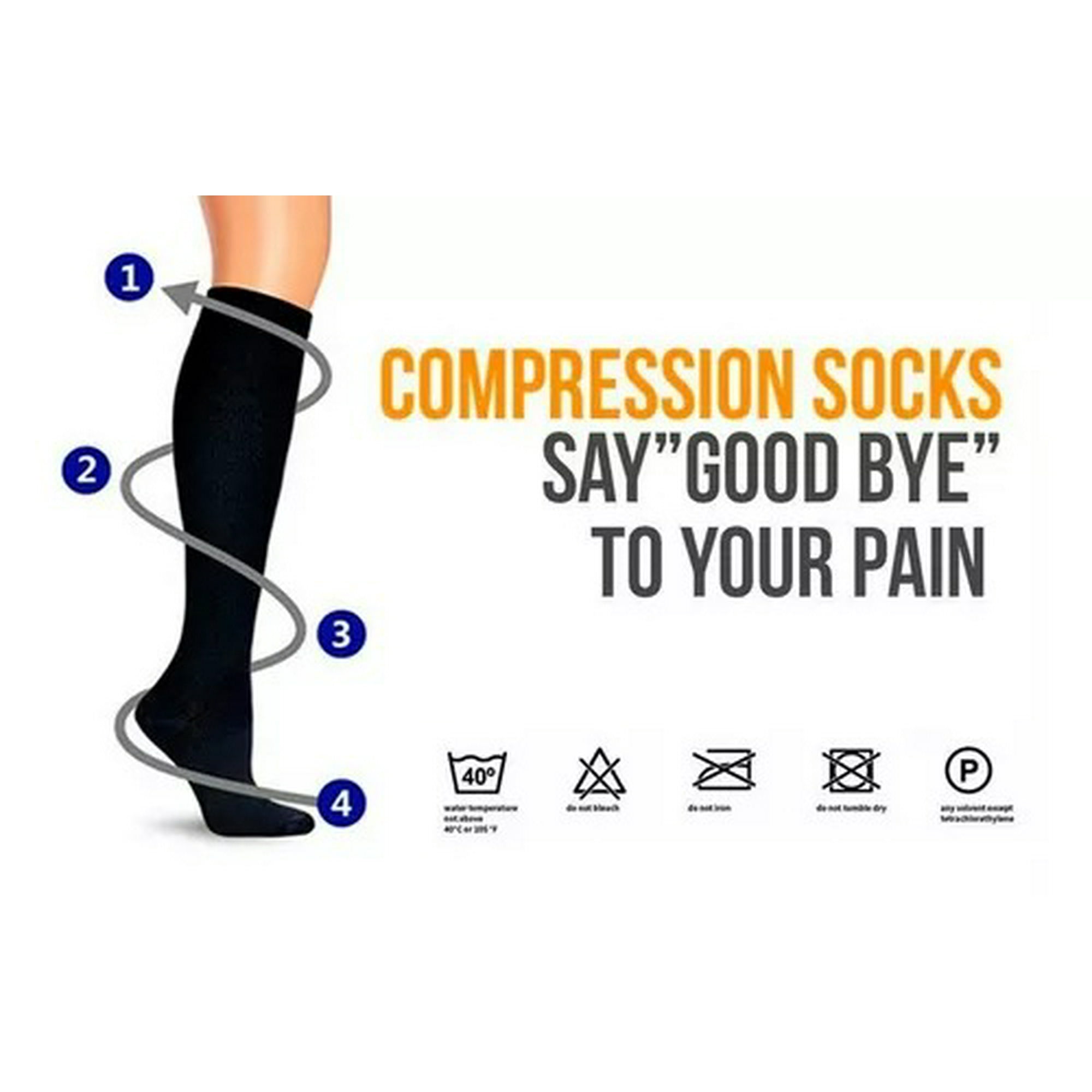 Only Zaza - Tripack De Calcetines De Compresión Graduada Médica - Venas Varicosas