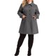 thumbnail image 2 of Abrigo de mujer talla grande Agnes Orinda con cuello vuelto, abotonado, cálido, largo con bolsillo 3X gris, 2 of 6