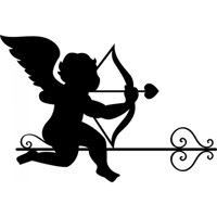 Rienda Libre Graphics - Decomural Cupid Bow & Arrow Angel Ws-18388