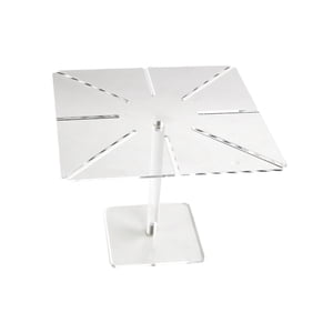 Magideal - Soporte De Pastel De Acrílico Transparente, Soporte De Exhibición De Pasteles, Herramientas Para Hornear Diy, Soporte Decorativo Para Dulces Para Boda Cuadrado