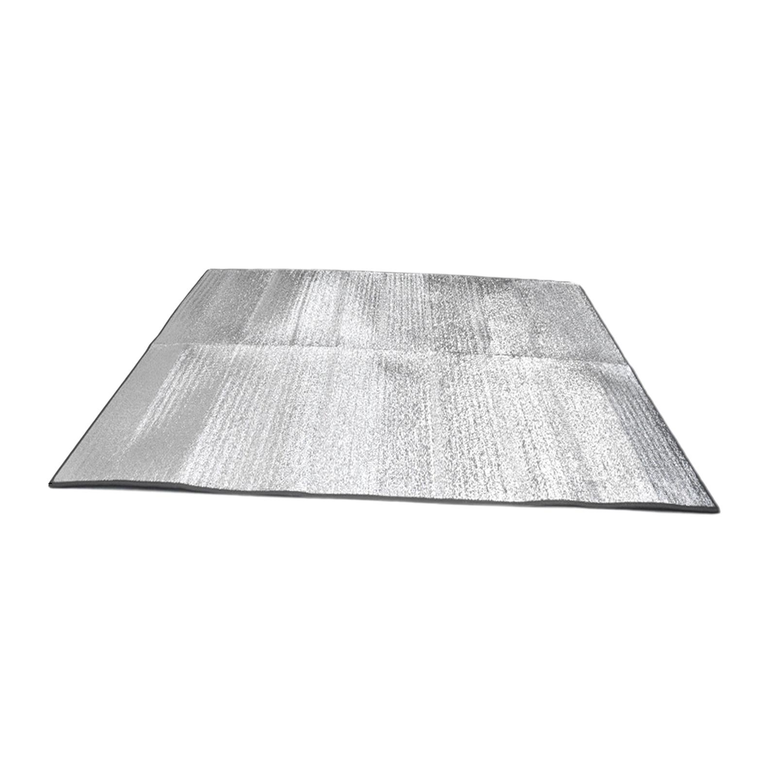 Magideal - Estera De Camping De Papel De Aluminio, Almohadilla Para Dormir, Portátil, Resistente Al Desgaste, Plegable, Estera De Tienda De Campaña Para Acampar 150 Cm X 200 Cm X 35 Mm