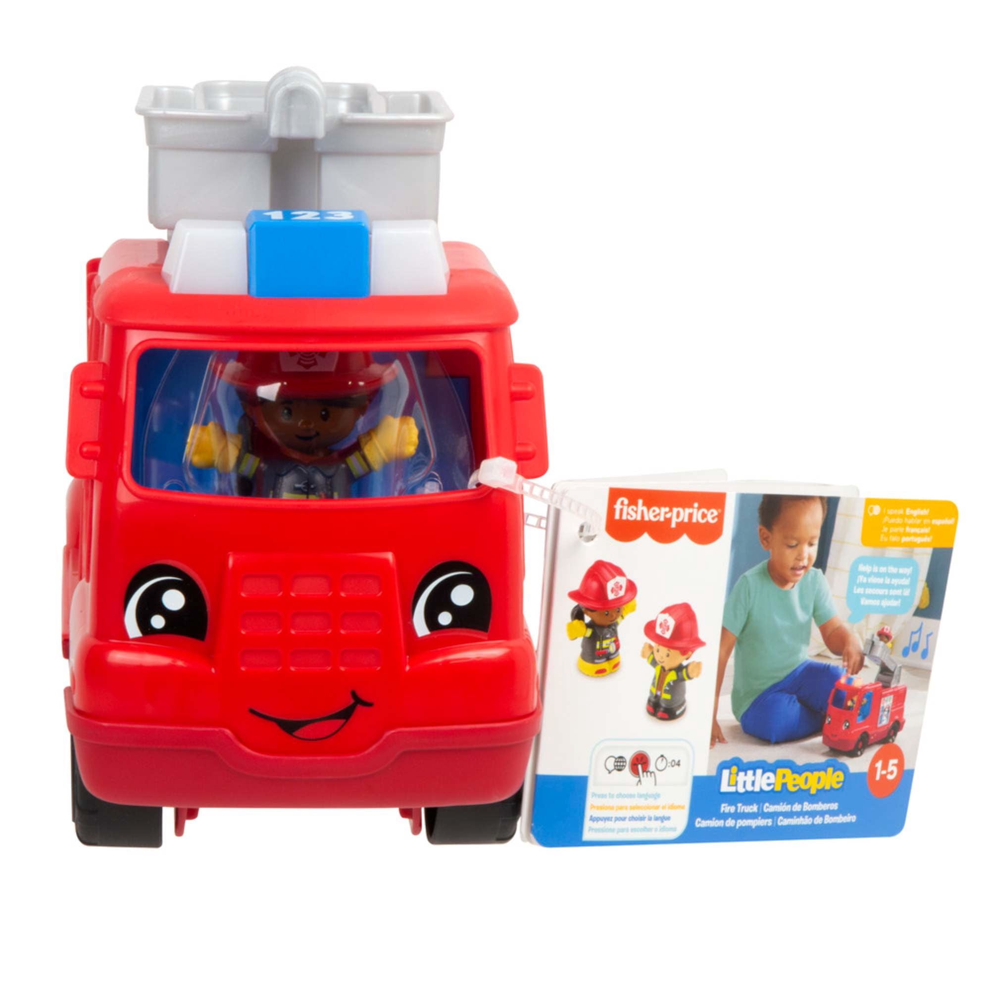 Autitos Little People Camión Bomberos Mediano Luces Sonidos 1 años+