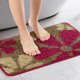 thumbnail image 2 of REGALWOVEN Alfombra de Baño Floral Lavable para Baño Rojo Amarillo 16" x 24", 2 of 6