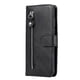 thumbnail image 3 of Funda con Cremallera para Motorola Moto E15, Carcasa Cartera de Cuero PU con Soporte y Tarjetero, 3 of 5