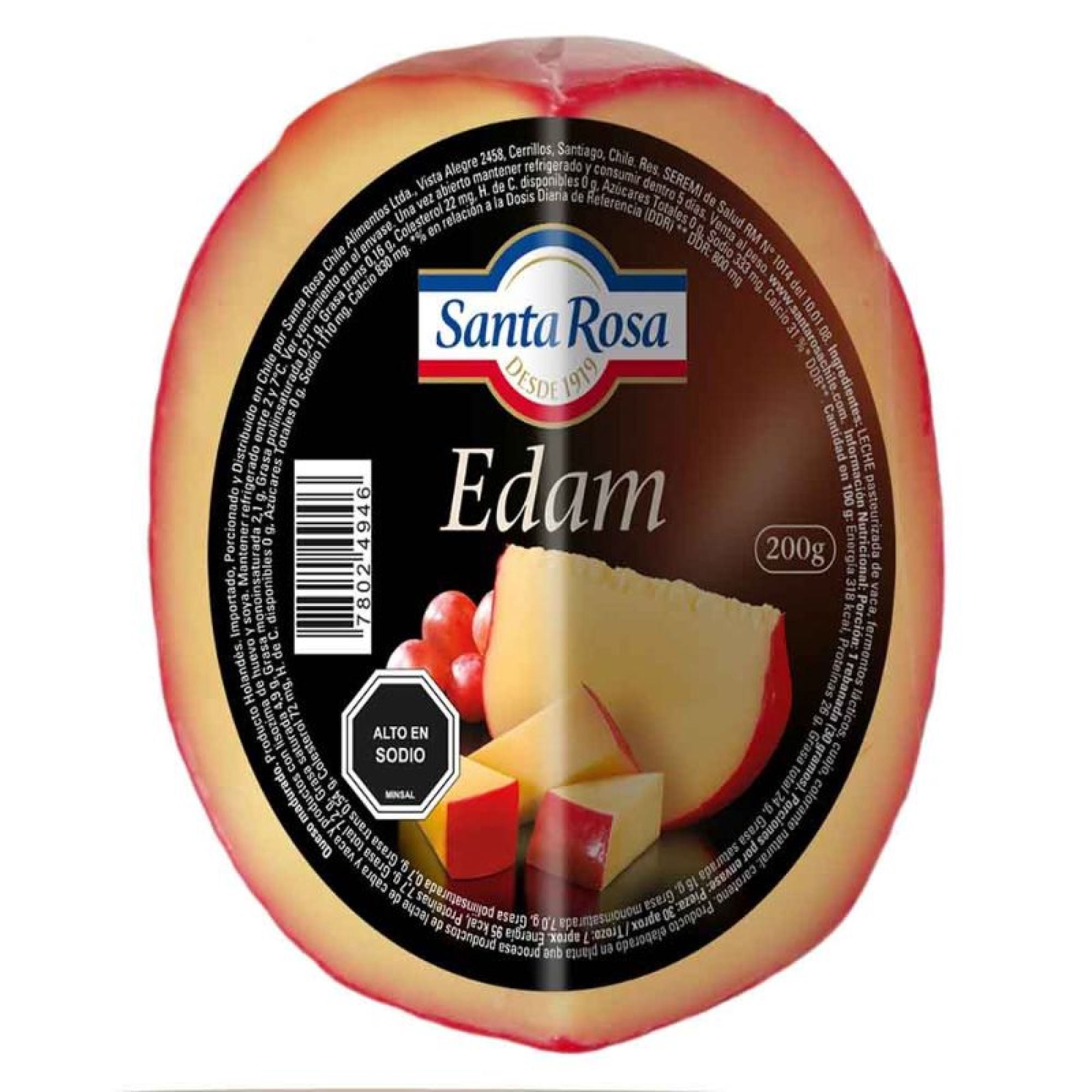 Queso Edam Tradicional 200 g Santa Rosa