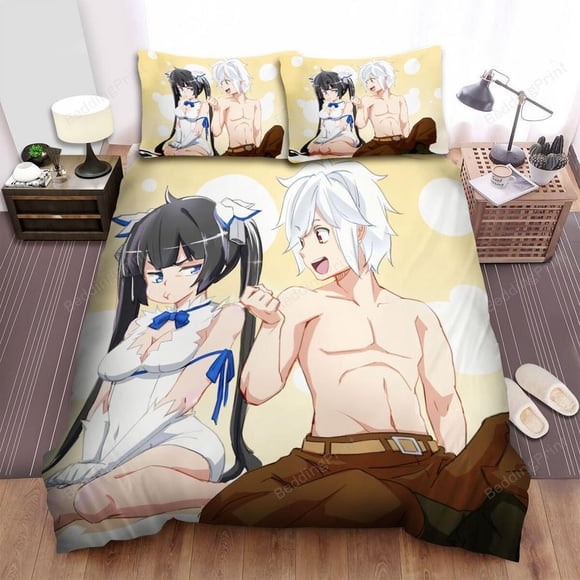 Is It Wrong To Try To Pick Up Girls In A Dungeon Anime Quilt Duvet Cover Set3-Piece Bedding Set