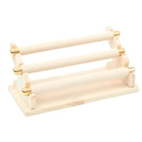 Magideal - Soporte De Exhibición De Anillos De 3 Niveles Estante De Exhibición De Joyería Soporte Organizador De Joyería Para Ventanas De Tienda Tocador De Mesa Beige