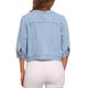 thumbnail image 3 of INSPIRE CHIC Chaquetas de Jean de Verano para Mujer con Mangas 3/4 sin Cuello y Botones S Azul Claro, 3 of 5