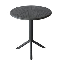 Escandinavia - Mesa Cocina Terraza Jardín Redonda Rostad 77X60X60Cm Gris