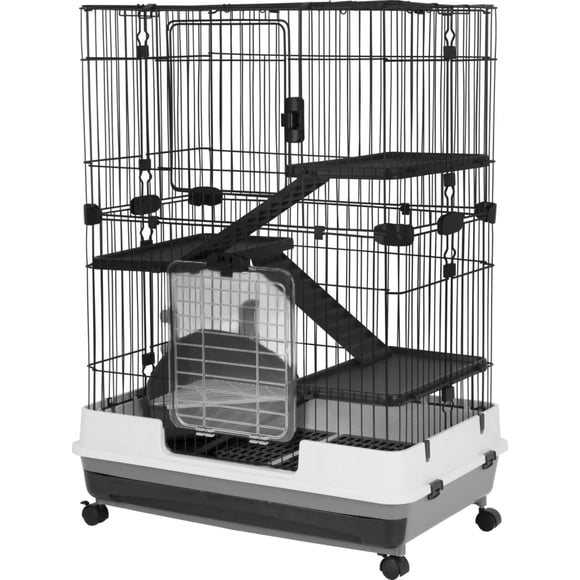 Jaula A&E Cage Company Deluxe de 4 niveles 81 × 53 × 104 cm con 3 estantes