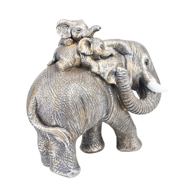 Estatua de escultura de madre e hijos de , artesanía de resina de 6,7x4,3x6,1 pulgadas para regalo de inauguración de la casa, artesanía fina Gris