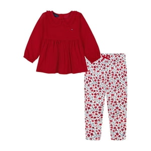 Set De Leggings Tipo Túnica Outfit Tommy Hilfiger Para Niños, 2 Piezas