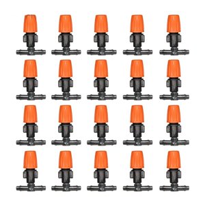 Ioensy - Boquilla De Riego Mister Con Junta En T, Gotero De Riego De Flujo 20 Piezas