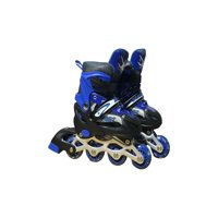 Genérico - Patin Lineal Con Luces Y Kit Talla M 35 38 Azul Oscuro