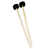 Magideal - 2 Piezas De Baquetas, Práctico Mango De Madera, Accesorio De Percusión, Resistente Al Desgaste, Resistente, Cabeza De Fieltro Duradera Para Tambor De , Negro