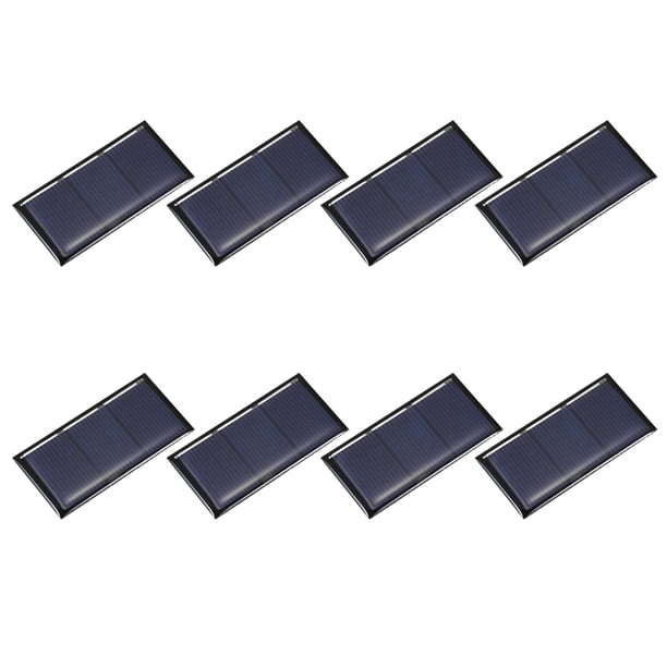 Uxcell 8Pcs 1.5V 0.24W 0.16A Mini Paneles Solares para Energía Solar Pequeñas Células Fotovoltaicas Solares Carga 2.36" x 1.18"